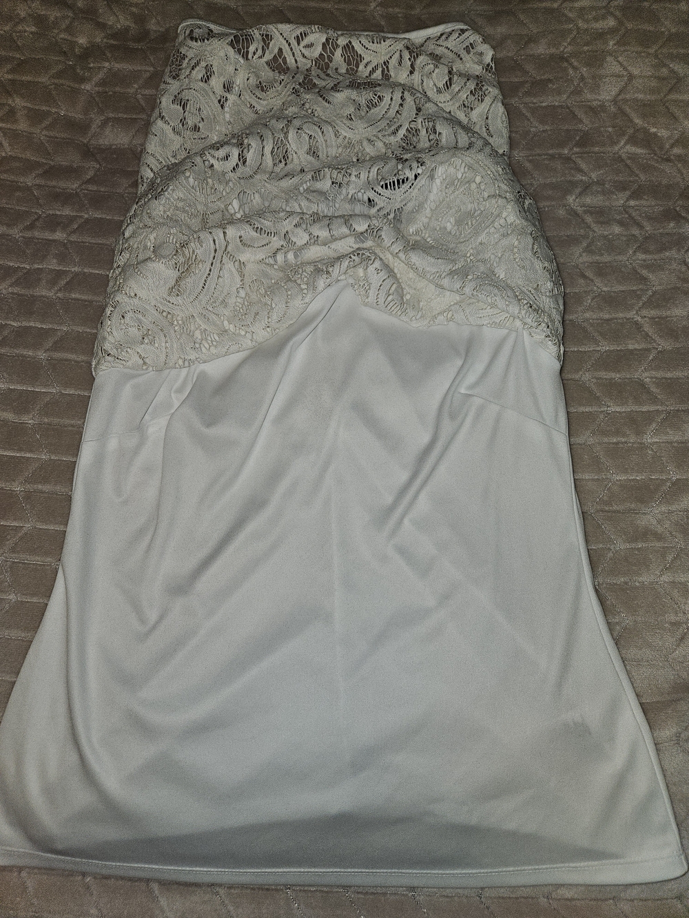 Adrianna Papell White Lace Short-Sleeve Blouse - Picture 11 of 12